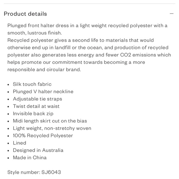 NWT Shona Joy Luxe Twist Front Halter Midi Dress - Pine size 6 - Picture 8 of 9